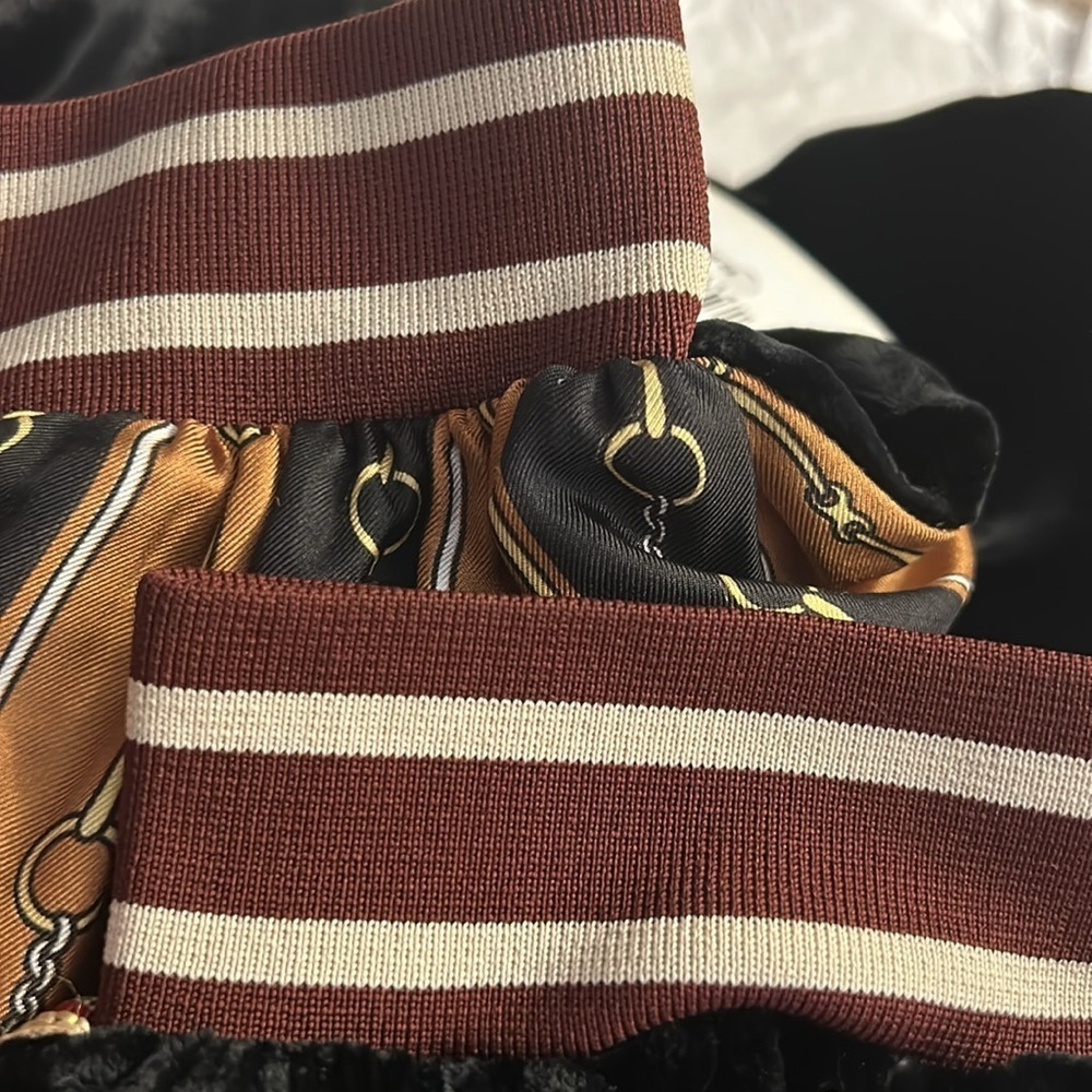 Gucci velvet/silk Horsebit joggers. NEW - Picture 5 of 13